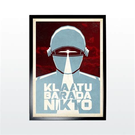 Un Official Klaatu Barada Nikto Poster Art Print Not Framed Etsy