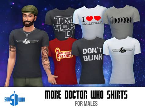 The Sims Resource Sim Whos More Doctor Who Tshirts For Males