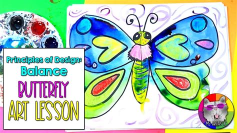 Principle Of Design Balance Spring Butterfly Symmetry Art Lesson For