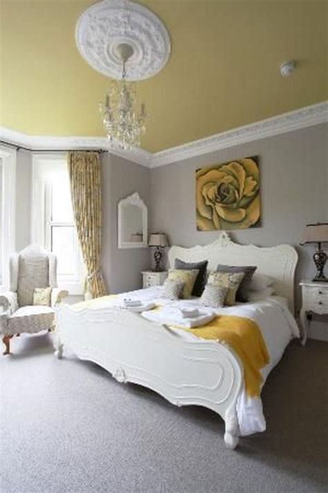 50 Awesome Grey And Yellow Bedroom Ideas39 In 2020 Grey Bedroom
