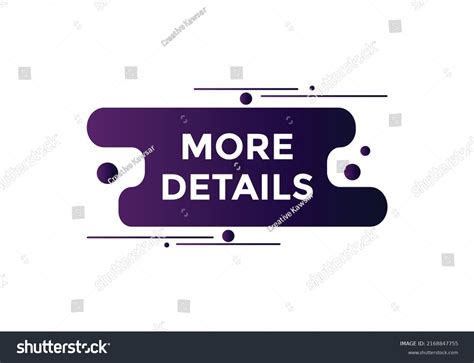 More Details Button More Details Text Stock Vector Royalty Free