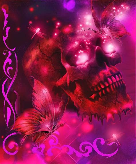 Red Skull By L A Addams Art On Deviantart Skull Wallpaper Red Skull