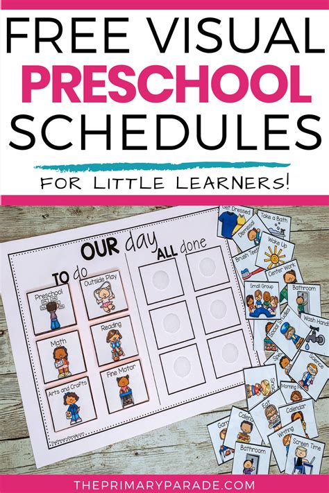 Free Preschool Visual Schedule Visual Schedule Preschool Preschool