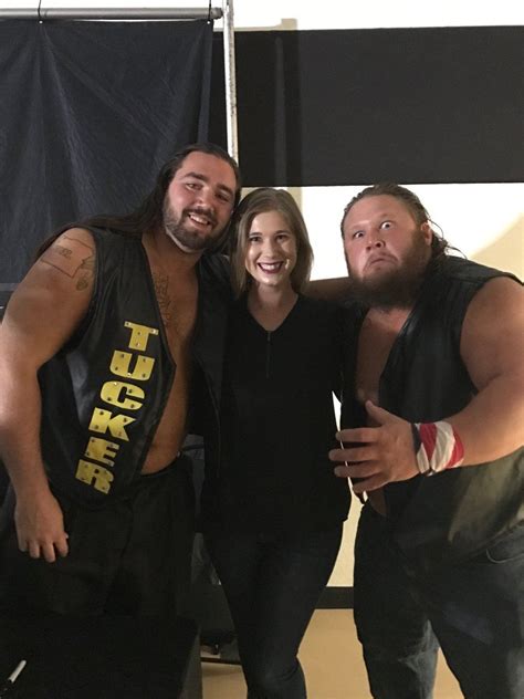 Tucker Knight And Otis Dozovic With Fan Sports Jersey Wrestling Wwe
