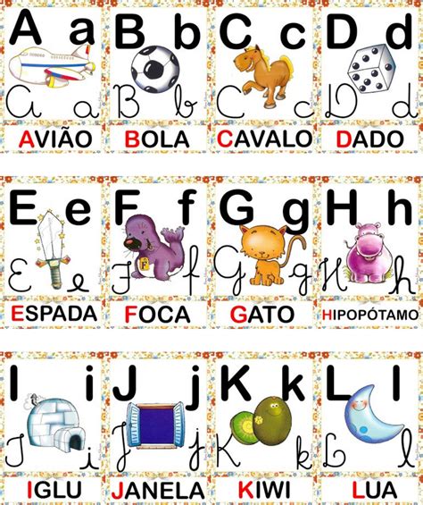 Alfabeto Ilustrado Para Alfabetiza O Infantil Imprimir Desenhos Gambaran