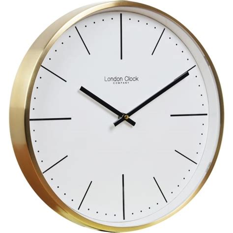 Hillier Jewellers London Clock Brushed Gold Wall Clock