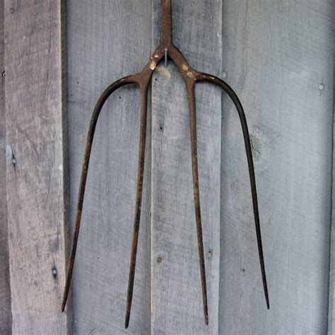 Vintage Hay Fork Pitchfork Rustic Decor