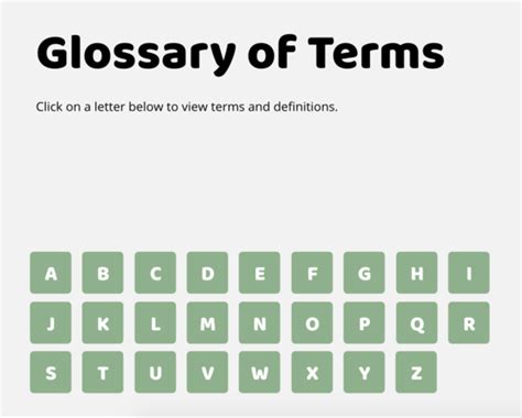 Microsoft Word Glossary Template
