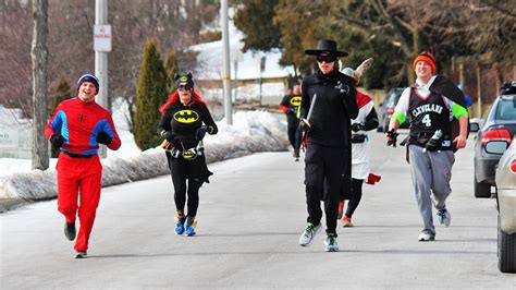 A Bunch Of Superheroes Ran The Last 17 Miles Of The Marathon Route