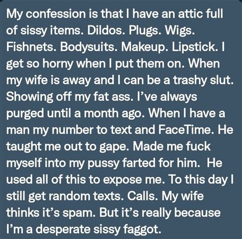 Pervconfession On Twitter Sissy Slut Cant Get Enough