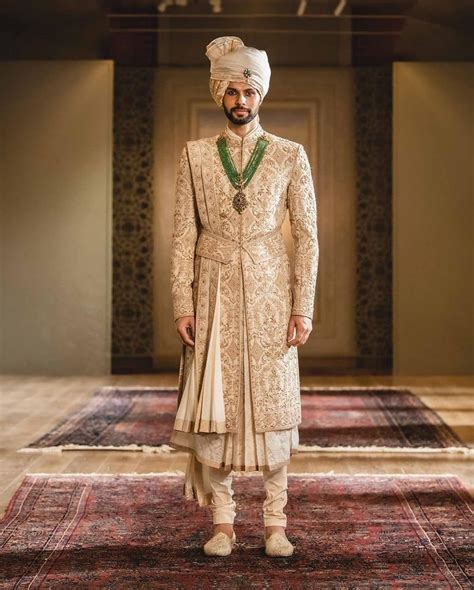 Ivory Sherwani For Grooms That Exudes A Modern Vibe Indian Groom