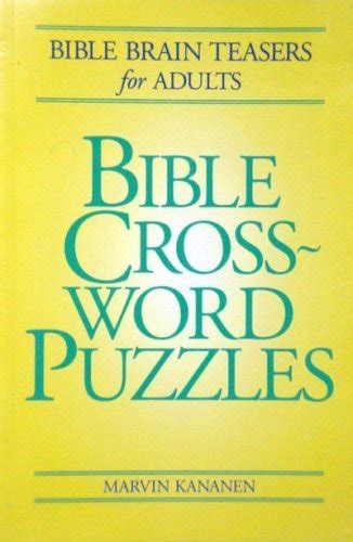 Bible Crossword Puzzles Bible Brain Teasers For Adults Kananen