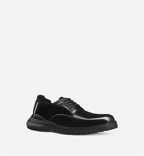 Dior Combat Derby Shoe Black Polished Calfskin Dior