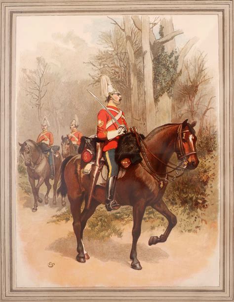 19th Century 6th Inniskilling Dragoons Study Of A Sergeant In Marching