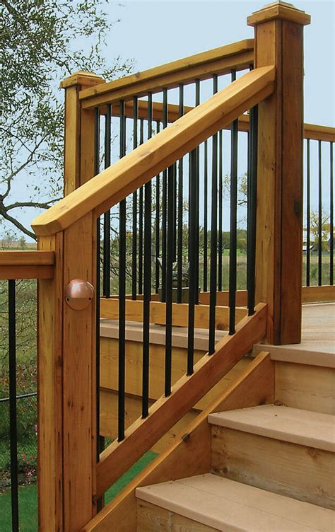 Veranda Deck Stair Railing Kit Round Balusters Peak Products Canada