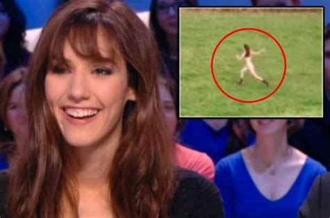 French Weathergirl Doria Strips Naked For Football Bet But Dont Blink Or Youll Miss It