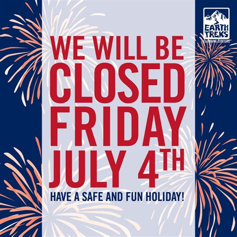 Office Closed Sign For July 4th Template