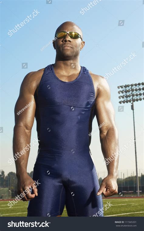 African American Male Athlete Sportswear On Stock Photo 111565331