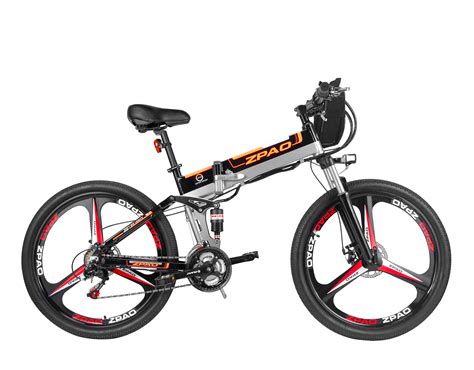 26 Inches Long Range Foldable Electric Bike 21 Speed Full Suspension ...