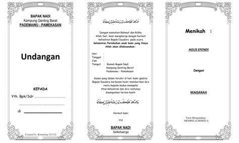 Download Format Undangan Pernikahan Batak Word Ilmu K