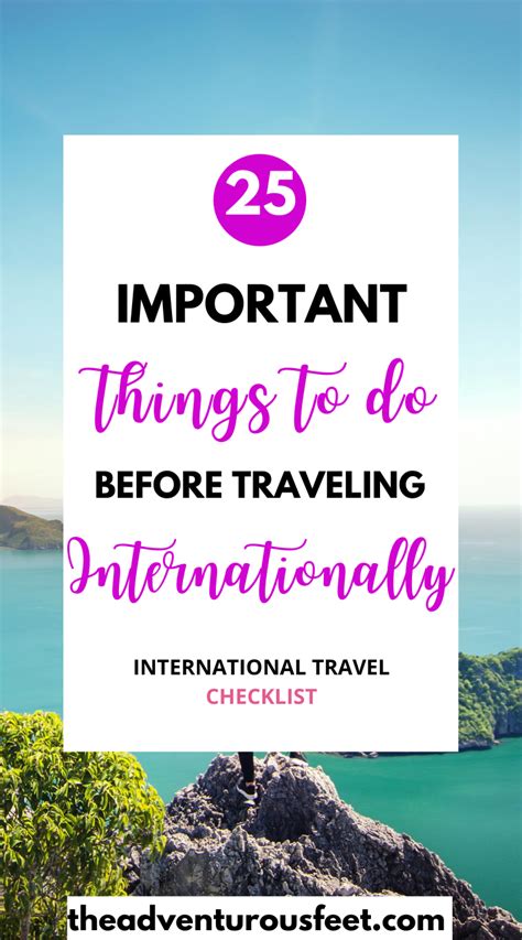 25 Things To Do Before Traveling Abroad International Travel Checklist