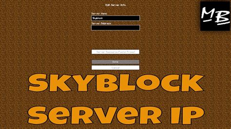 Minecraft Skyblock Server Ip Address Benisnous
