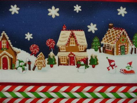 Reserved For B Christmas Border Fabric Rjr A Gingerbread Etsy