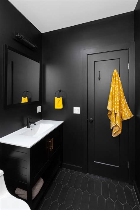 Black Modern Bathroom Industrial Bathroom New York