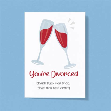 You Re Divorced Dck Greeting Card Etsy