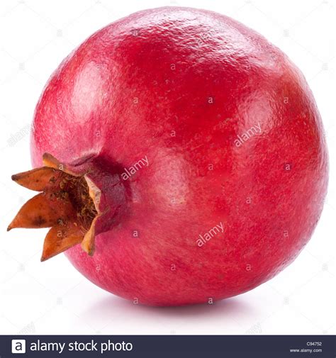 Ripe Pomegranate Isolated On A White Background Stock Photo Alamy