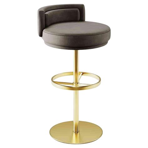Art Deco Style Modern Velvet Bar Chair Or Counter Height With Golden