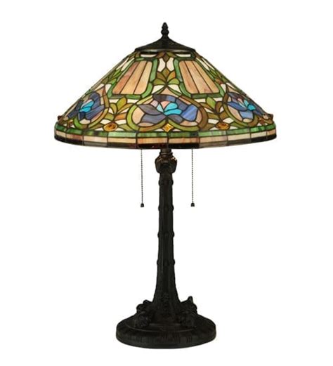Louis Comfort Art Nouveau Table Lamp Tiffany Stained Glass Lighting