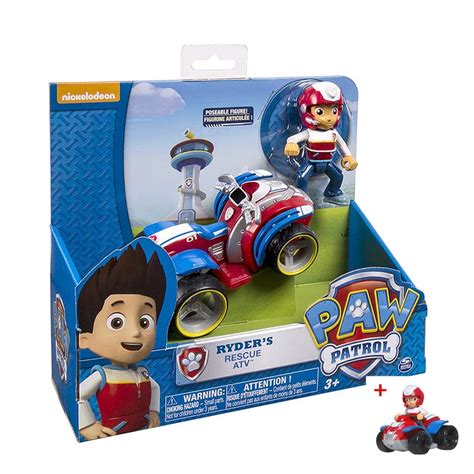 Genuine Paw Patrol Dog Ryder Captain Vehicle Toy Patrulla Canina Action