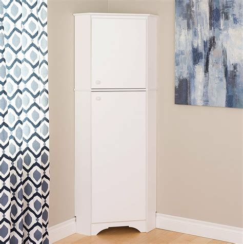Kitchen corner cabinet storage solutions. Prepac 72-inch Tall 2-Door Corner Storage Cabinet in Elite ...