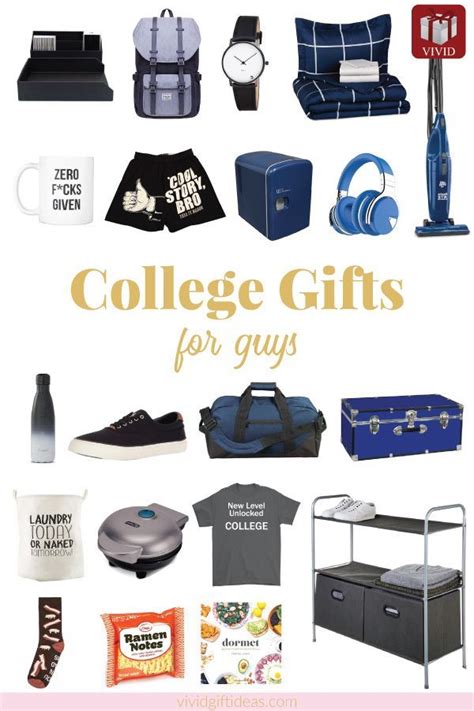 College Gifts For Guys With Text Overlay