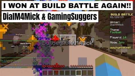 Winning At Build Battle In Minecraft W Dialm4mick And Gamingsuggers