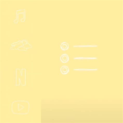 Pastel Yellow App Icons Settings