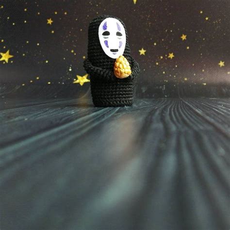 No Face Spirited Away Amigurumi Crochet Doll Spirited Away No Etsy