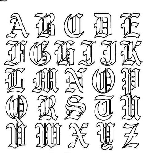 English Tattoosfever Page 2 Lettering Alphabet Tattoo Lettering