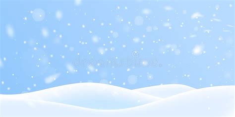Winter Snow Background On Blue Backdrop Magic White Snowfall Texture