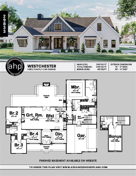 1 Story Modern Farmhouse Style Plan Westchester Laminateflooringsale