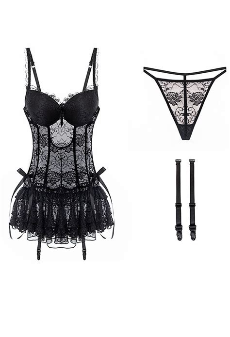 Lingerie Set For Women Lace Dress With Thong Outfit For Sale