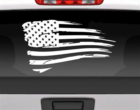 Distressed American Flag Vinyl Decal Sticker Usa Patriotic Decal Finelinefx Vinyl Decals And Car