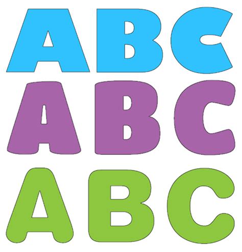 Cut Out Colorful Printable Letters