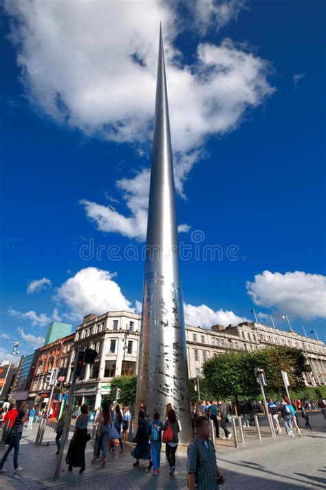 The Spire Of Dublin Also Known As Spike Stock Photo Image Of People