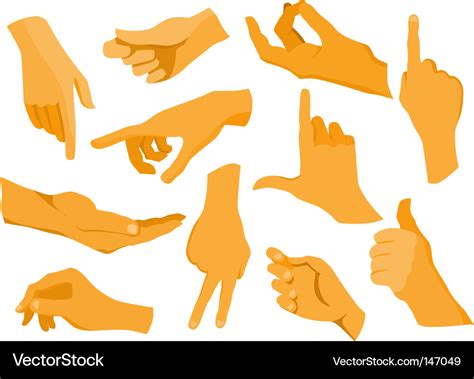 Hand Silhouettes Royalty Free Vector Image Vectorstock