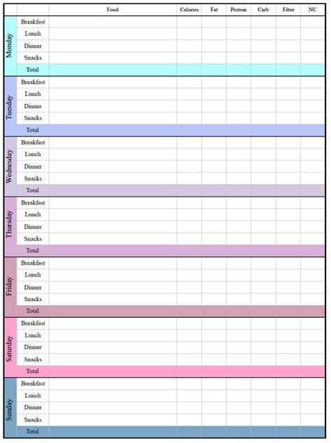 Health Printables Food Tracker Exercise Logs Mood Trackers More Food Tracker Food