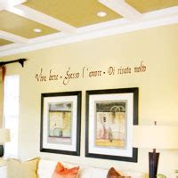 Find wood and metal wall decor for every color scheme and style, whether you're searching for a clock that doubles as art or a mirror to visually expand a room. Italian Wall Decals, Words, and Quotes - Stencils alternative by WiseDecor
