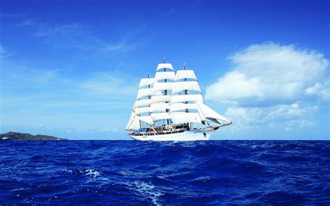 Boat Clouds Discovery Landscapes Nature Sailing Sea Ship Sky