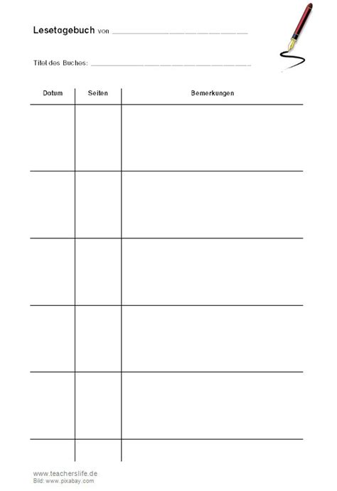 Leseportfolio vorlage / lernportfolio ein werkzeug fur ihr seminar und oder studium grin : Klasse 3 - Teacher's Life